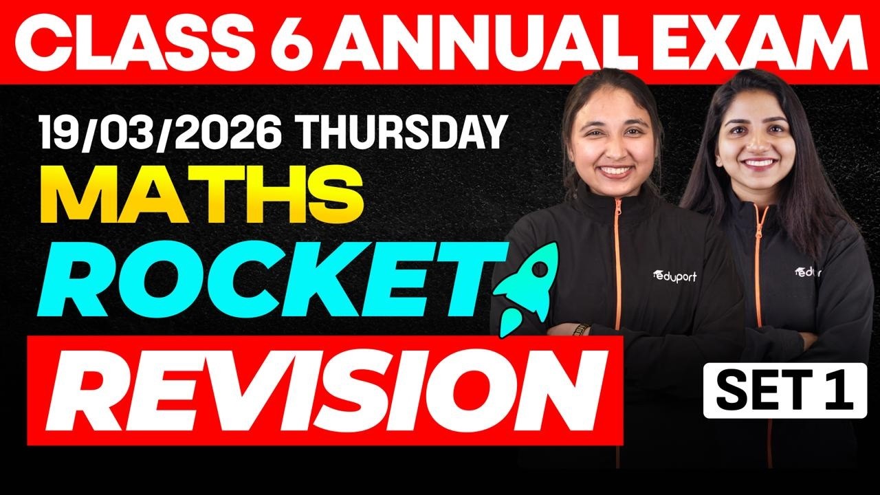 CLASS 6 Annual EXAM 19/03/2026 Thursday|MATHS Rocket Rivision (set 1)