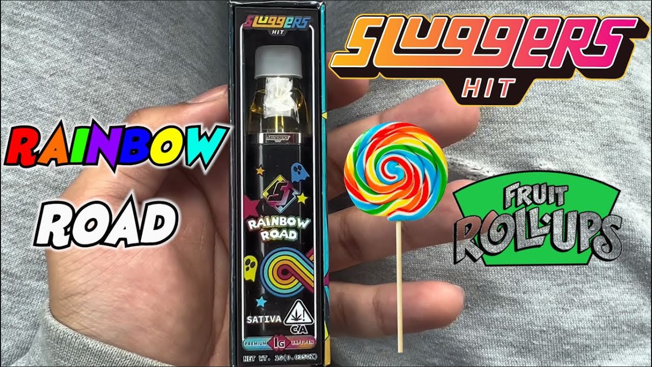 This RAINBOW ROAD Tasted Like A FRUIT ROLL UP!! Sluggers Hit Disposable Review