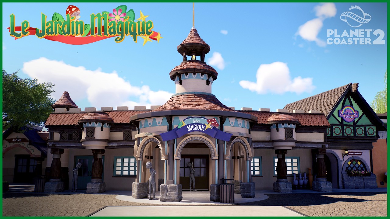 Building a fantasy mainstreet in Planet Coaster 2 | Le Jardin Magique