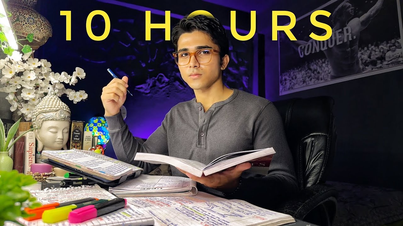10 HOURS LIVE🔴  (DAY- 64/300) STUDY WITH ME📚 Pomodoro 90/10