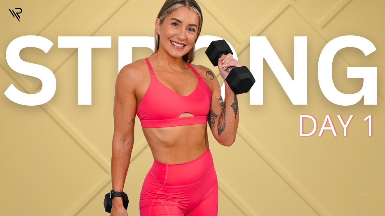 Day 1: Full Body Strength & Conditioning (No Jumping Options) | 28 Day Dumbbell Strength Series