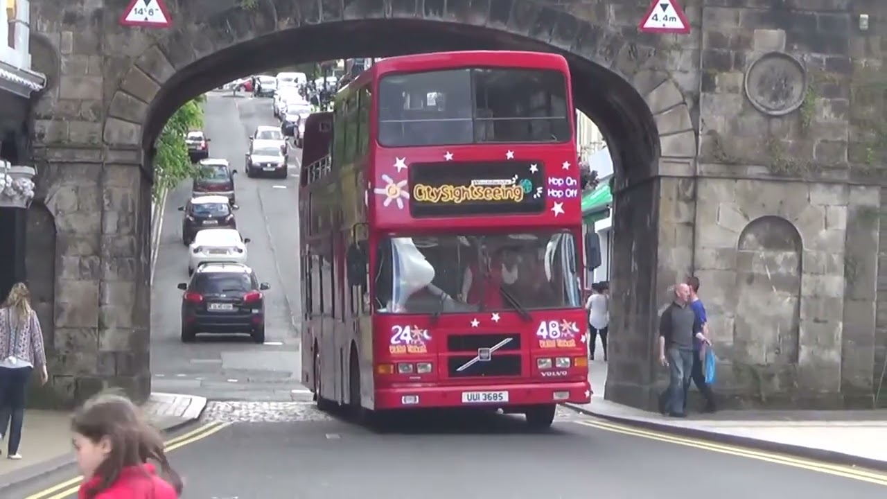 Ex Dublin Bus Volvo Olympian RV555 in Londonderry.  20/6/15