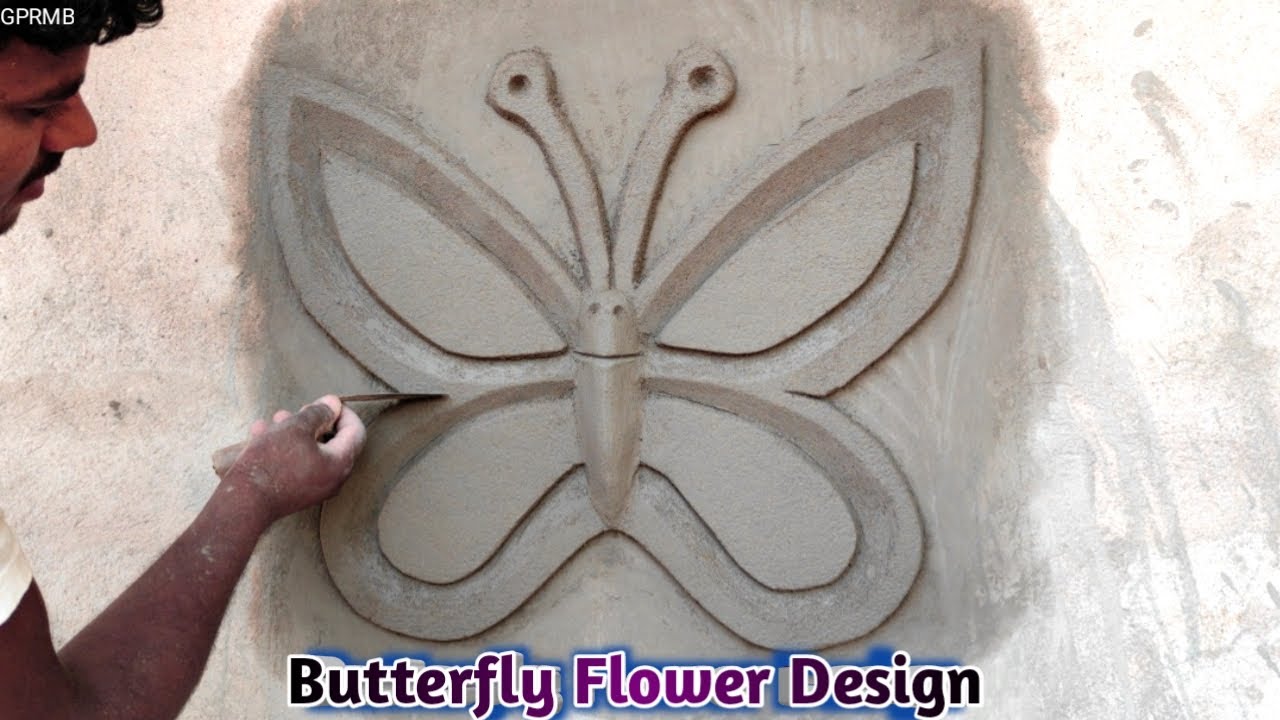 Wall Flower Design - Amazing Butterfly Design - Raj M Bhadrak