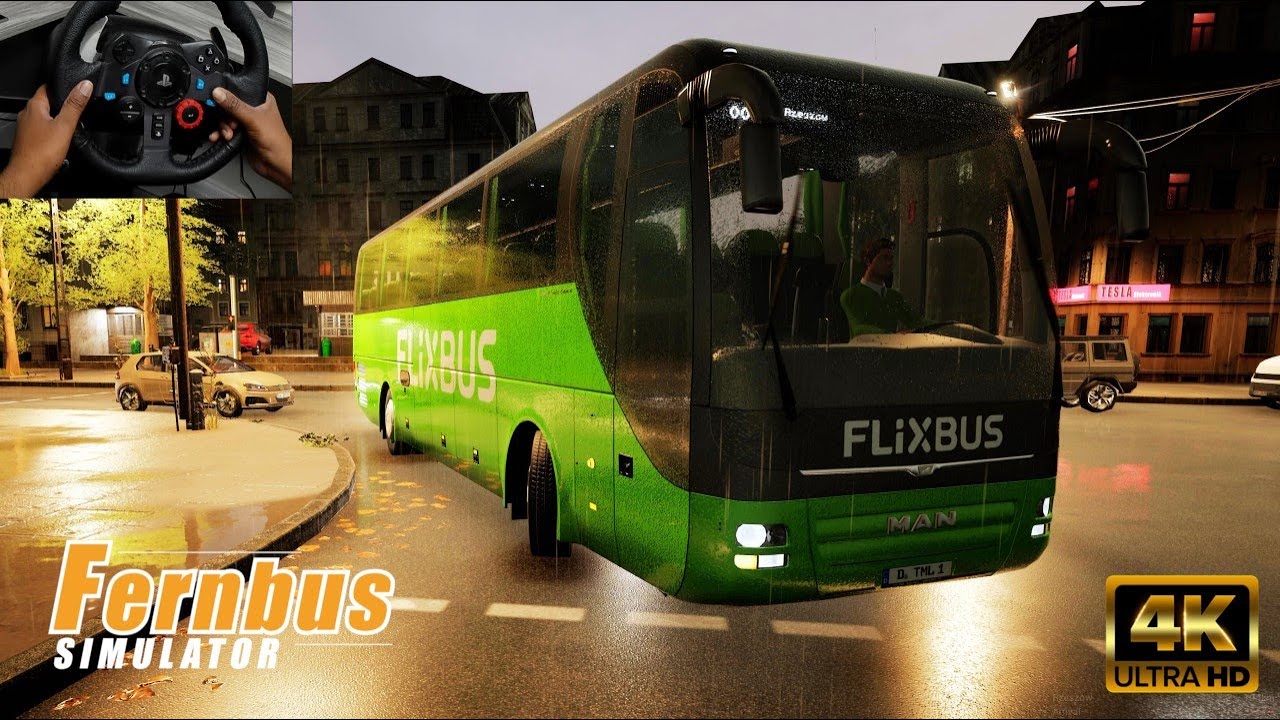 Smooth Ride with the MAN Lions Coach in Fernbus Simulator Using the Logitech G29!
