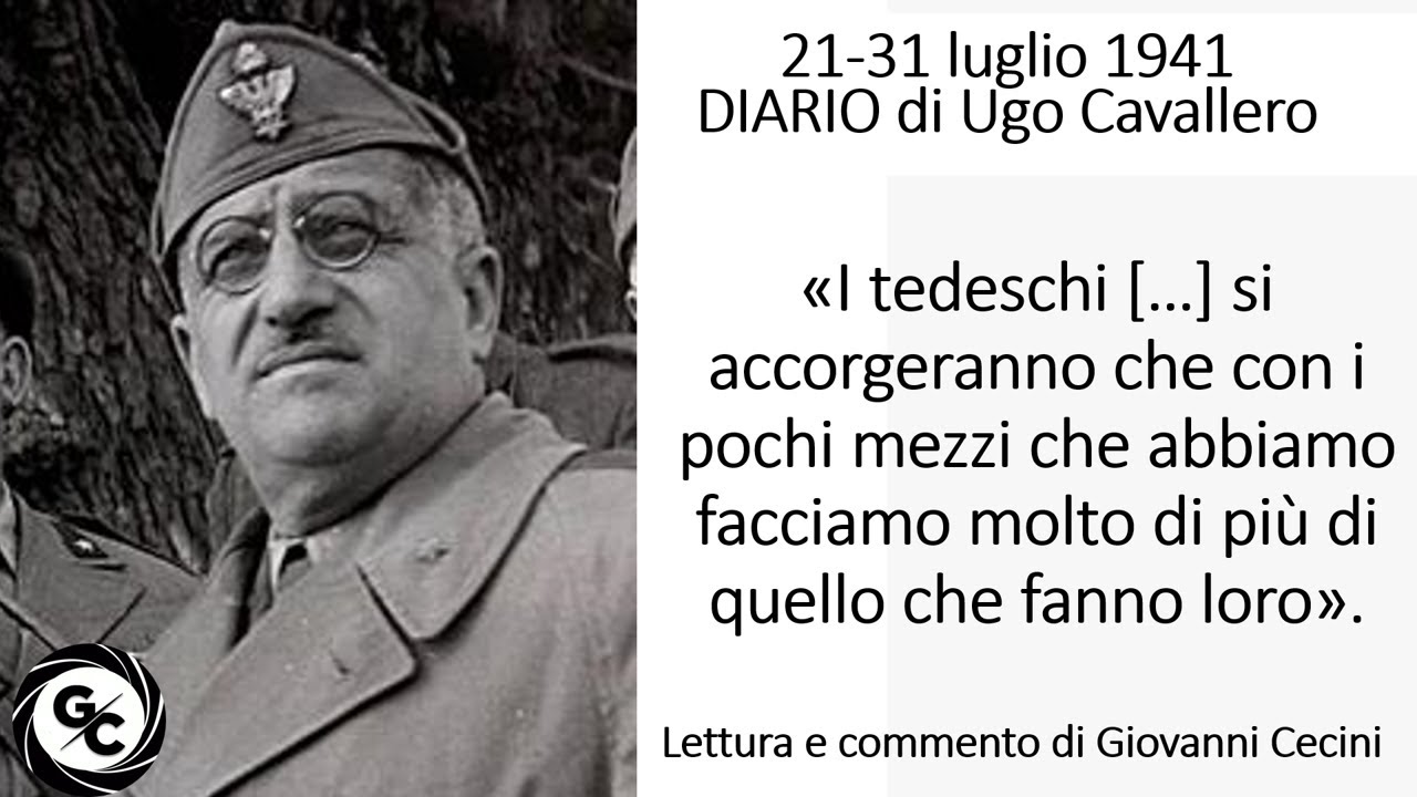 21-31 luglio 1941 DIARIO del generale Ugo Cavallero - Cooperazione aeronavale relazioni con tedeschi