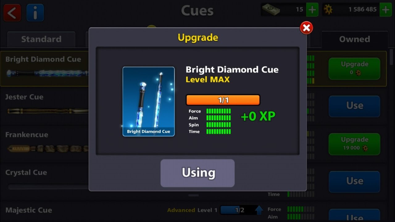 Free Bright diamond cue max trick in 5min 4.9.0 July 24/2020