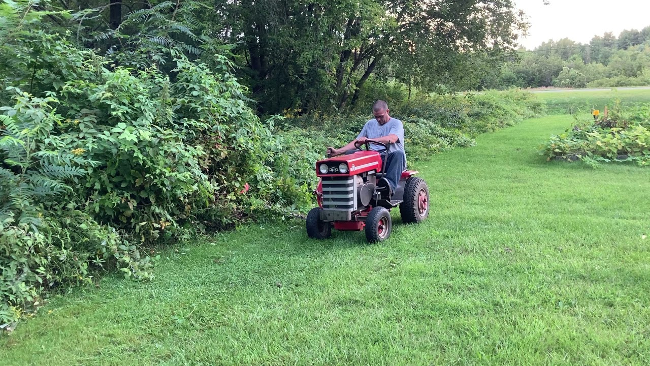 Haban 403 sickle bar mower on a 1966 Massey MF10 tractor part 2