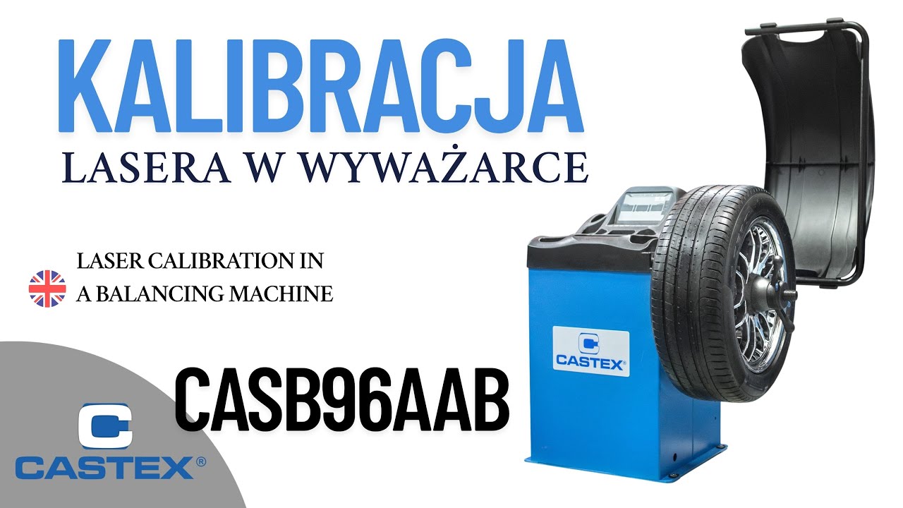 Kalibracja lasera w wyważarce CASB96AAB.