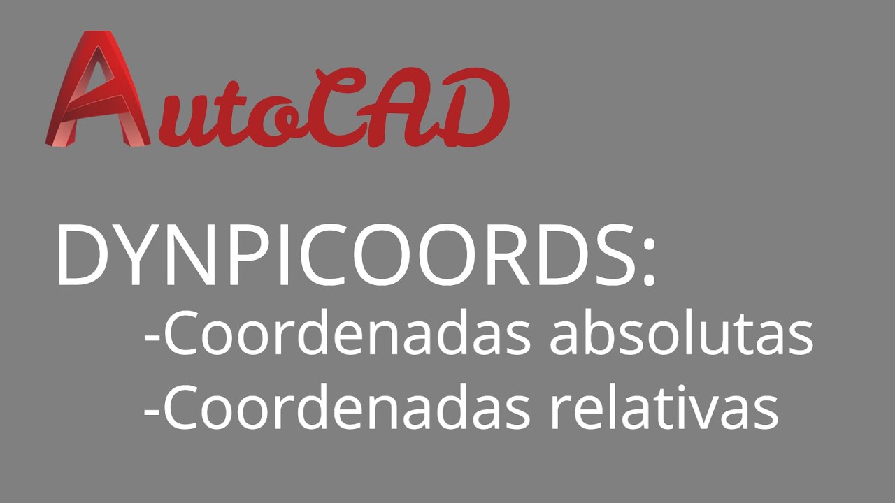 AutoCAD: Coordenadas absolutas y relativas. Activación y funcionamiento.