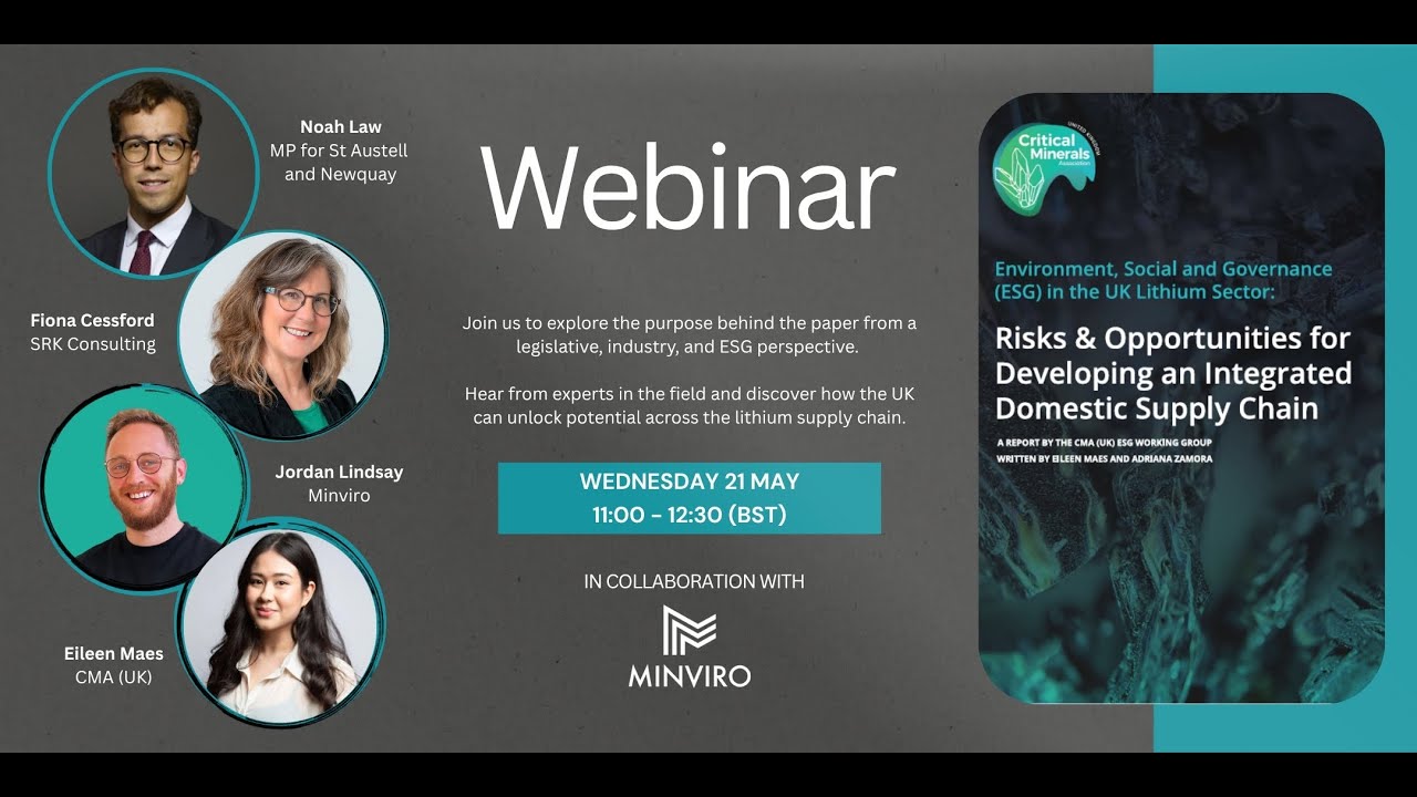 ESG in the UK Lithium Sector - Launch Webinar