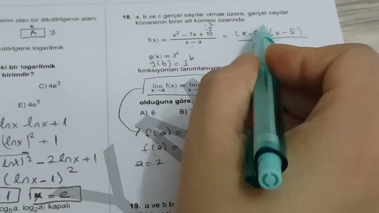 2022 AYT Matematik Soruları 16-17-18-19 Çözümleri