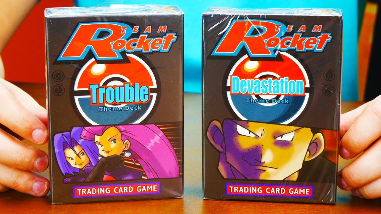 POKEMON TRADING CARD GAME TEAM ROCKET DECKS UNBOXING