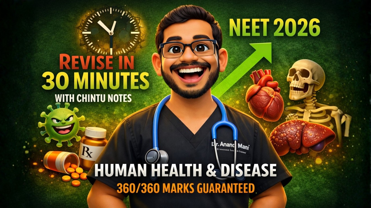 Human Health And Disease Revision In 30 Minutes | NEET 2026 Biology | Dr. Anand Mani