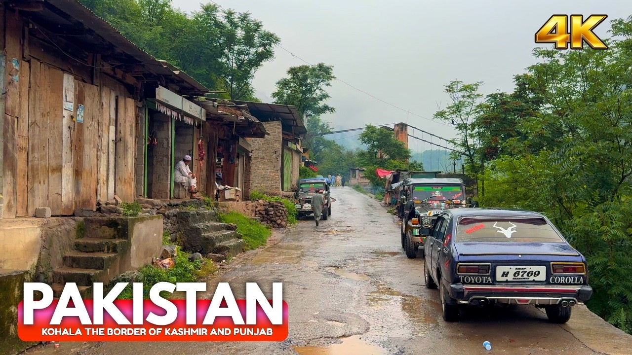 Inside Kohala, Pakistan: Walking Across the Hanging Bridge & Experiencing Riverside Life in 4K 🇵🇰
