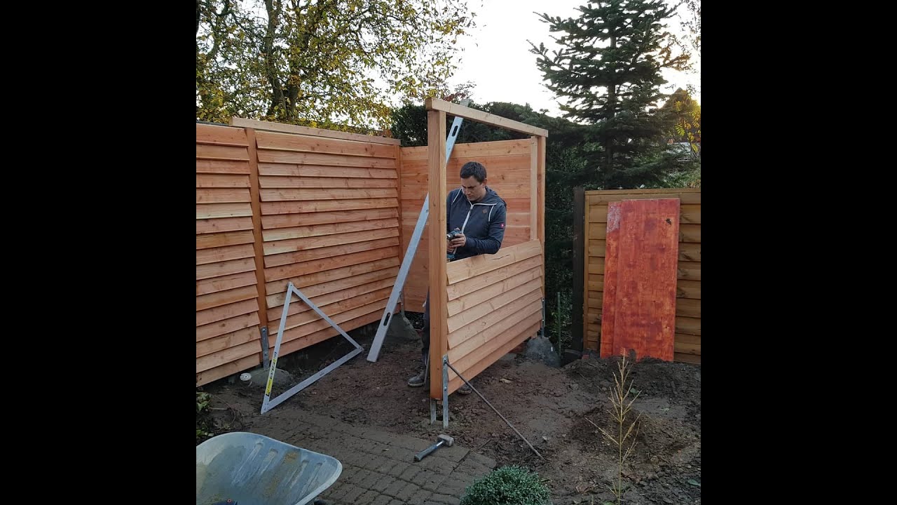 Sichtschutz aus Holz selber bauen