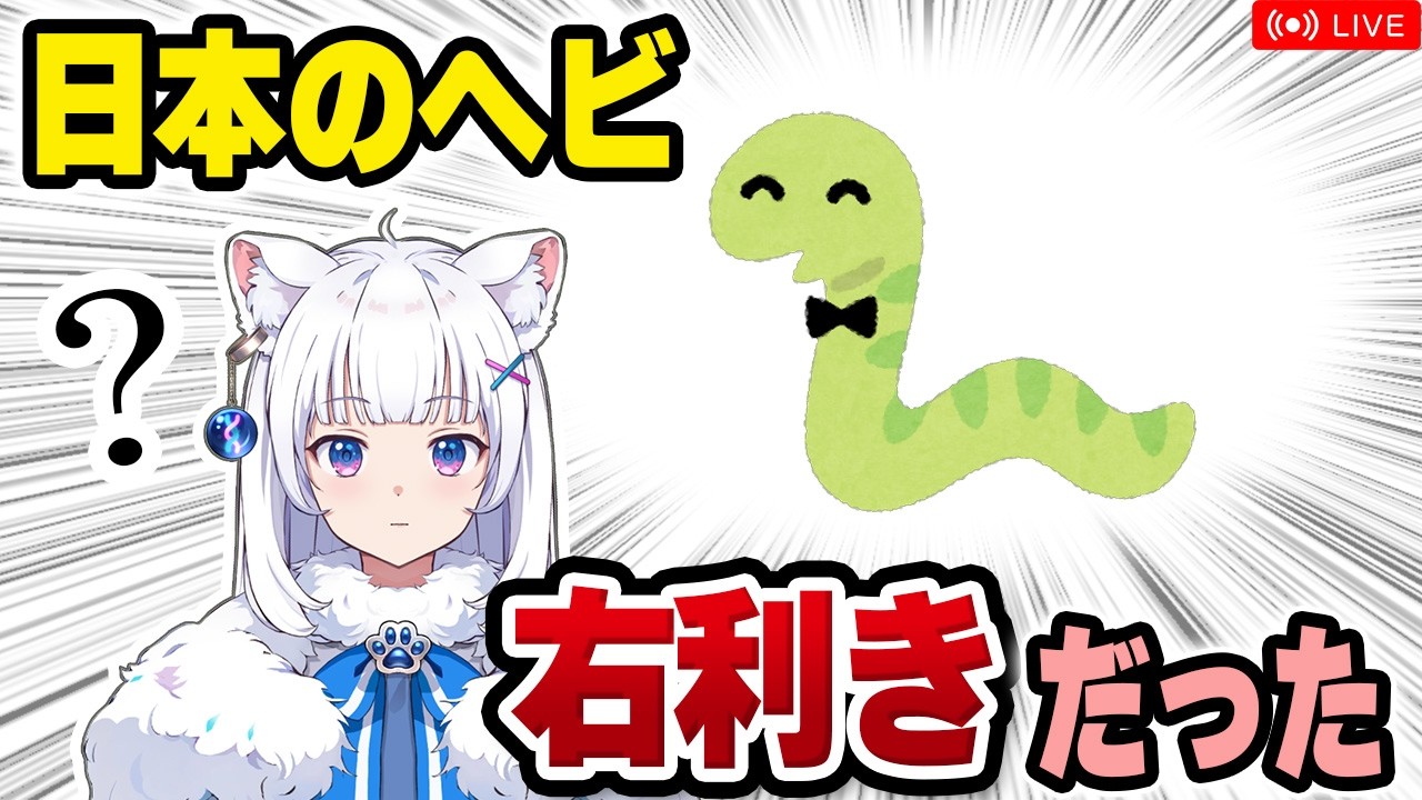【獣医が解説】右利きのヘビ、日本で発見!? / 意外と知らないヘビの話【北国ここなの動物研究室】