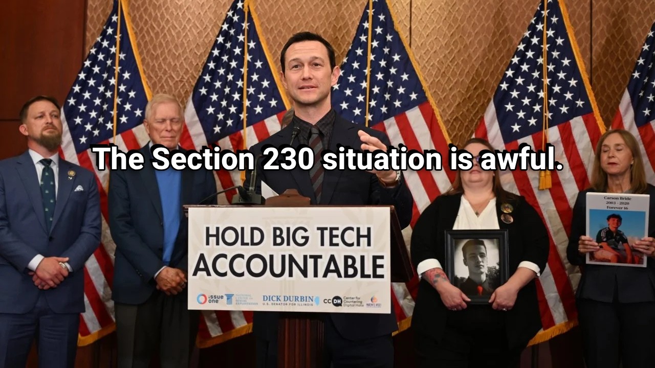 The section 230 situation is awful
