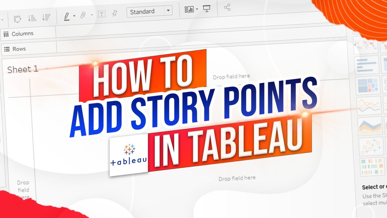 Как создать историю и добавить баллы истории в Tableau