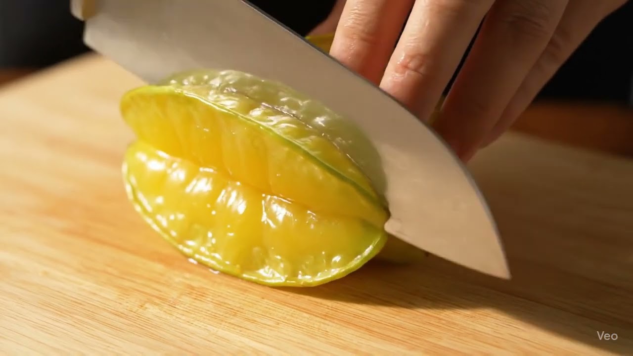 Star Fruit Cutting ASMR ⭐ | Sharp, Clean & Satisfying
