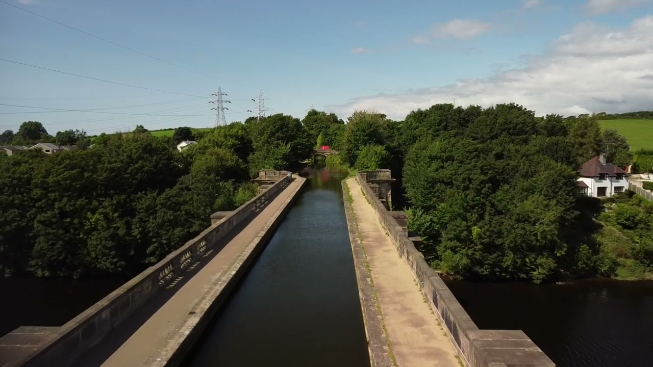 Lune aqueduct where the Lancaster Canal passes over the River Lune at Lancaster