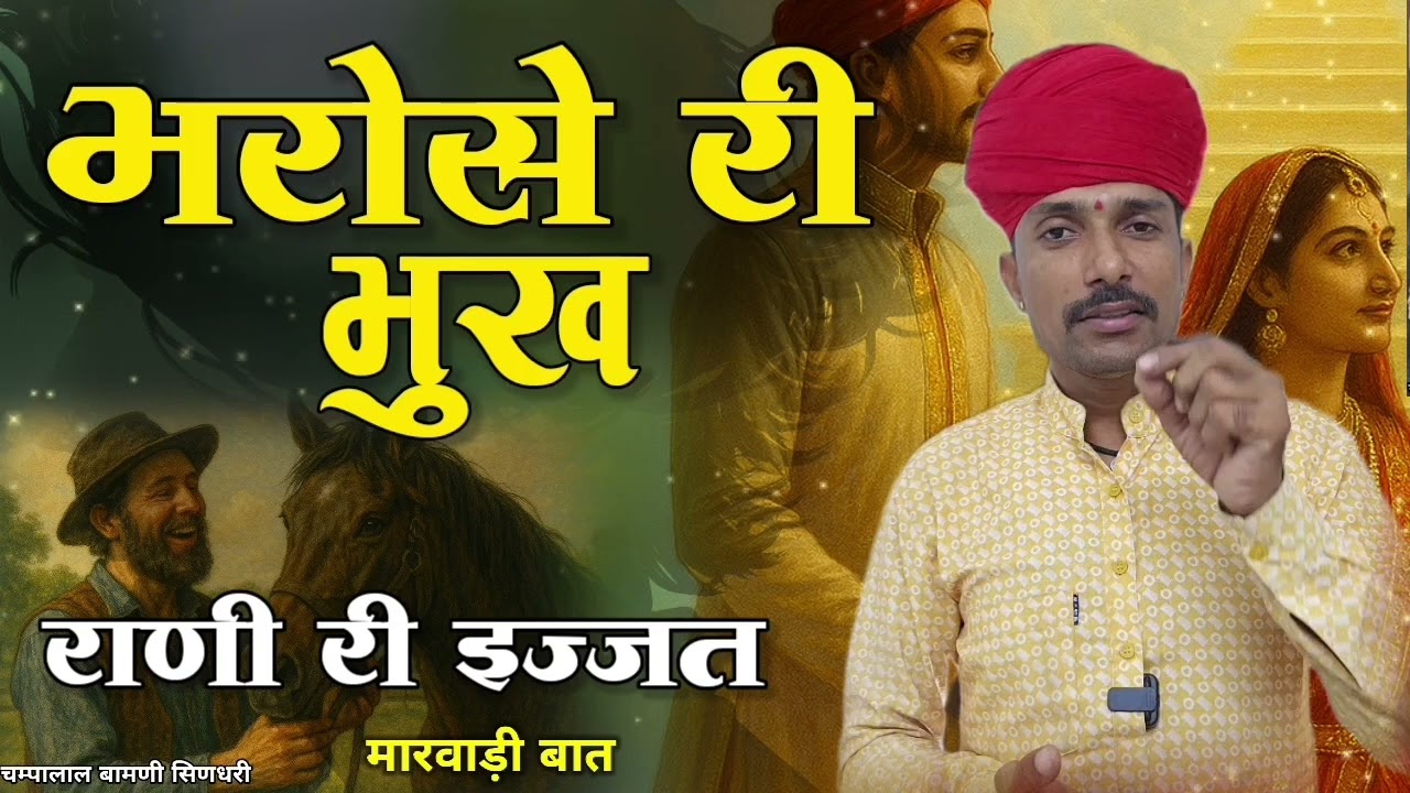 16. भरोसे री भुख मारवाड़ी बात || राणी री इज्जत लुटी न्याय री बात|| चम्पालाल बामणी सिणधरी 