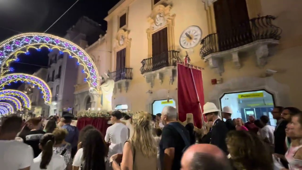 ( Trapani) Processione della Madonna di Trapani Con la (Banda città di Trapani ) 16/08/2025