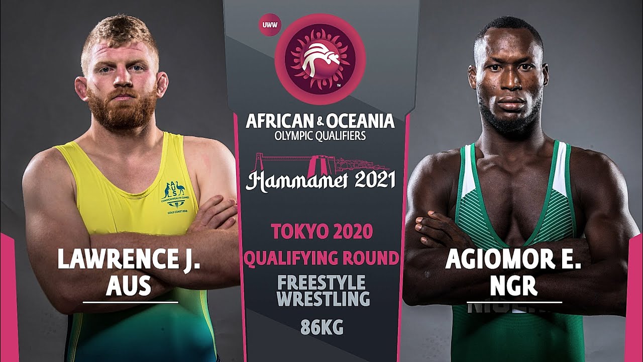 1/2 FS - 86 kg: J. LAWRENCE (AUS) v. E. AGIOMOR (NGR)
