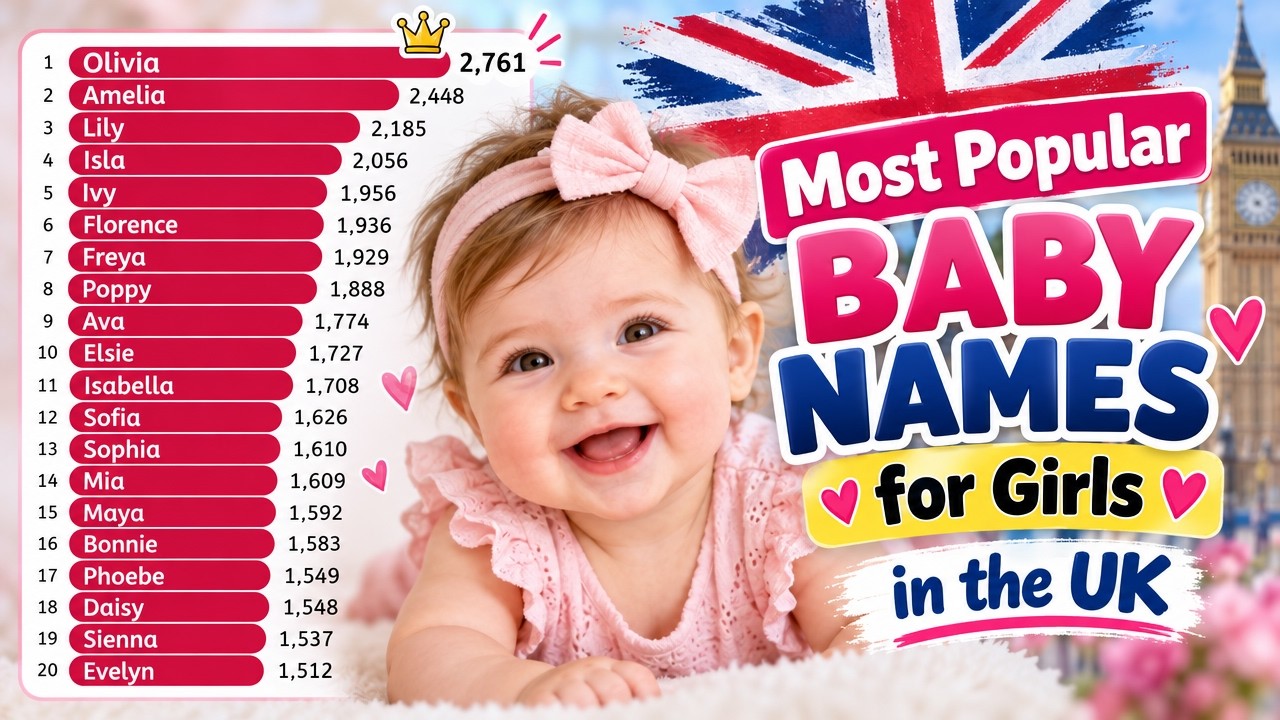 Популярные имена для девочек в Великобритании (1996-2024)
