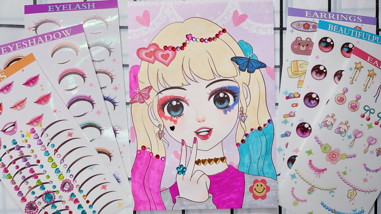 [ToyASMR] Makeup Lovely, sticker 💄💕🦋 Part 3 #paperdiy #asmr