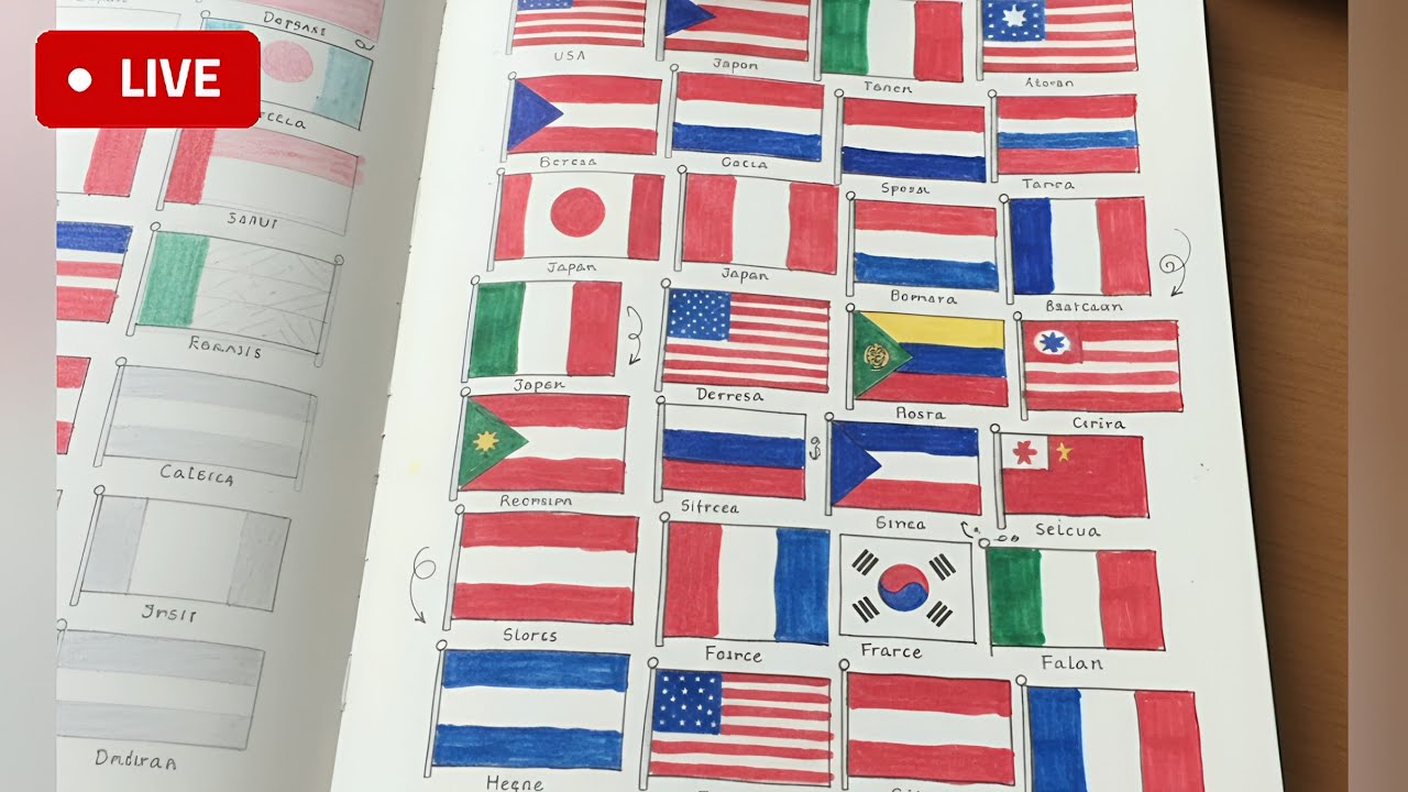 Country flag drawing ‼️