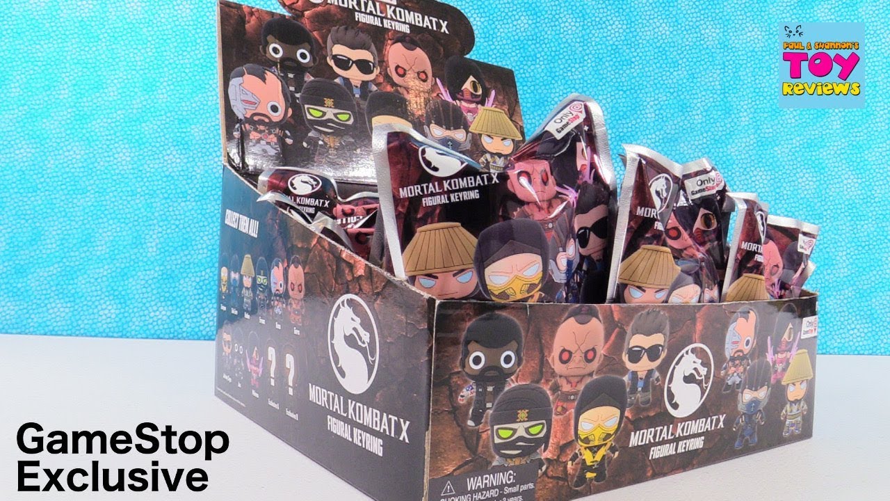 Mortal Kombat X Figural Keyrings Gamestop Exclusive Blind Bag Toy Review | PSToyReviews