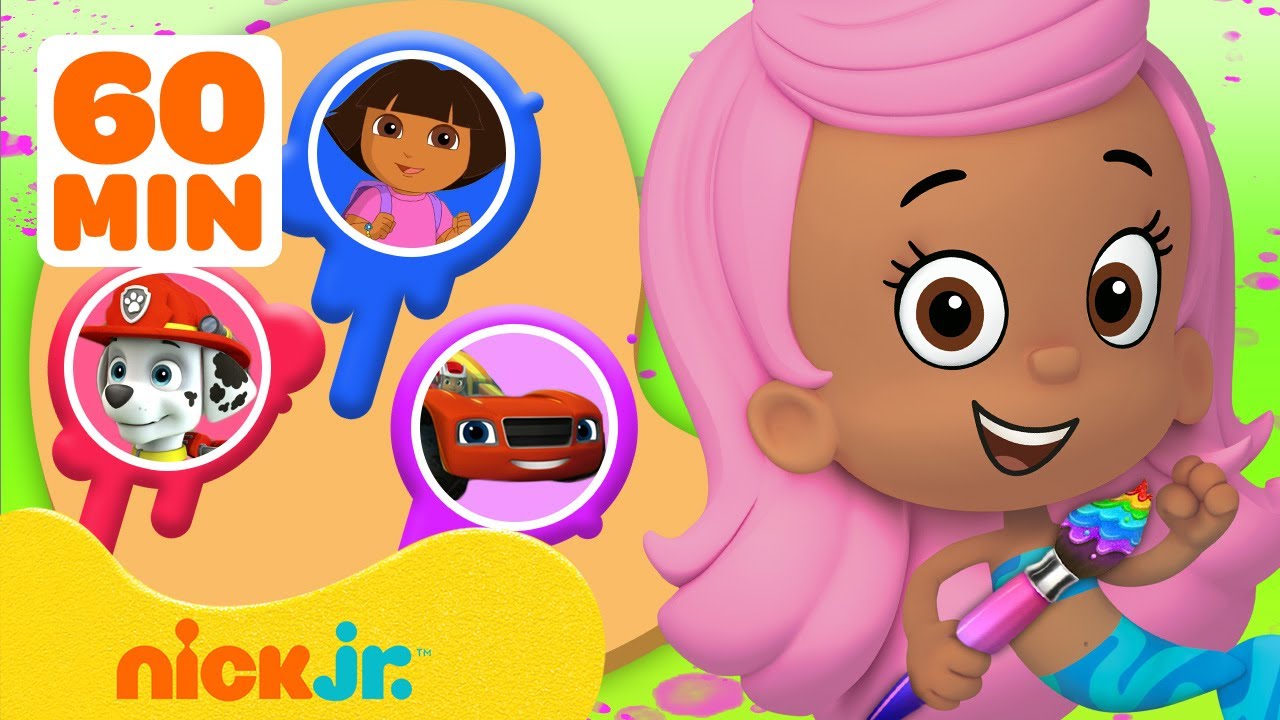 Guess the Missing Colors! w/ Bubble Guppies & MORE | 1 Hour Compilation | Games For Kids | Nick Jr.