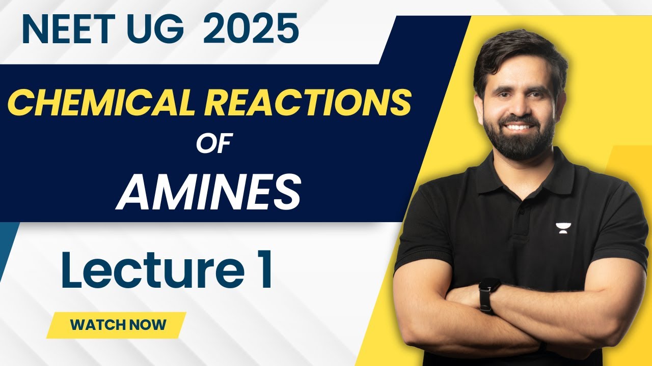 NEET UG 2025 | Chemical Reactions of Amines L-1 | YSY Sir | Unacademy Kota