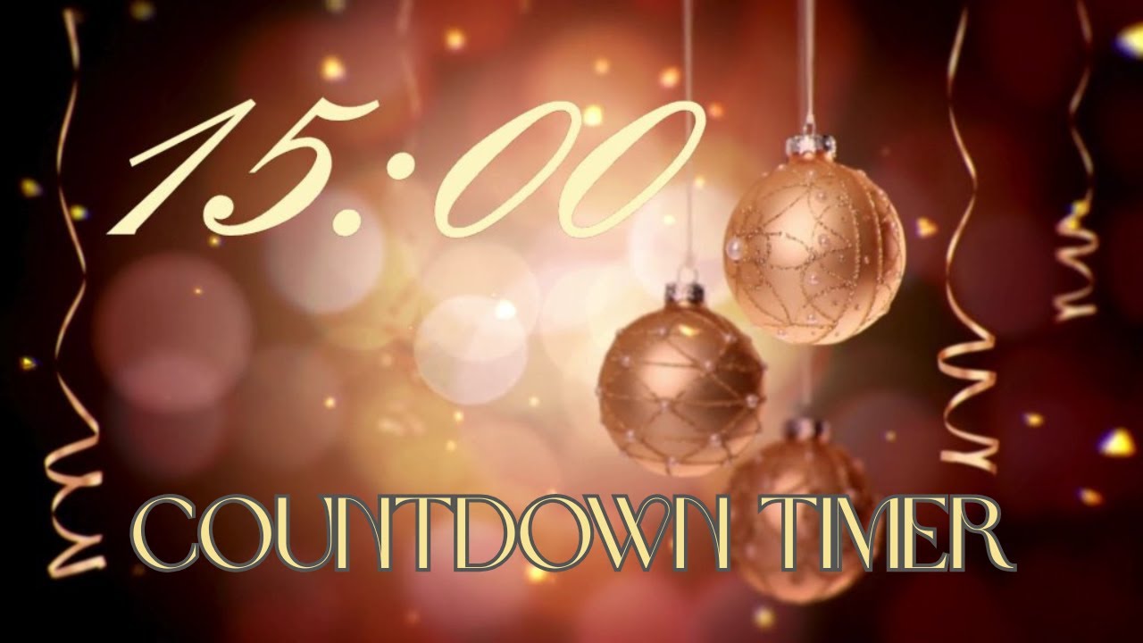 ✨ 15-Minute Countdown Timer with Christmas Jazz Music and Alarm | Relax, Study, Cook or Bake Timer 🎄