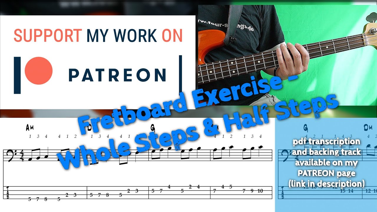 21-06 - B - Fretboard Exercise - Whole Steps & Half Steps 2