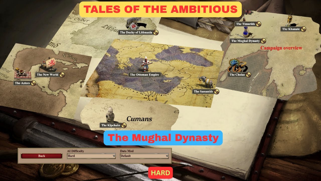 The Mughal Dynasty | Tales of the Ambitious | Lets play AOE2 custom campaigns | Hard
