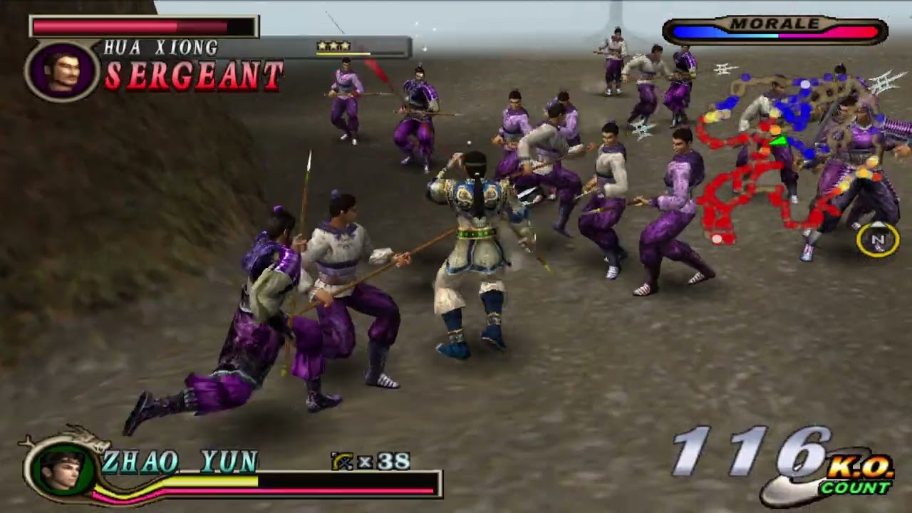 Dynasty Warriors 2 Zhao Yun  Battle at Hu Lao Gate Walkthrough