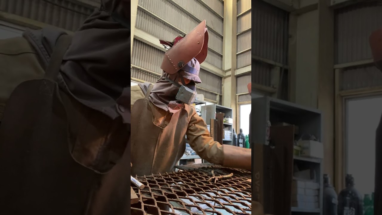 practicing welding