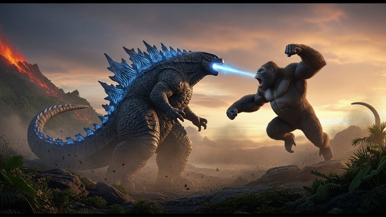 P7-Godzilla vs Kong: Epic Island Battle Begins!