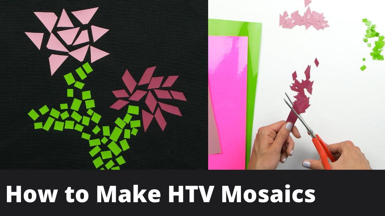 How to use HTV Scraps - Heat Transfer Vinyl Mosaic Craft Tutorial