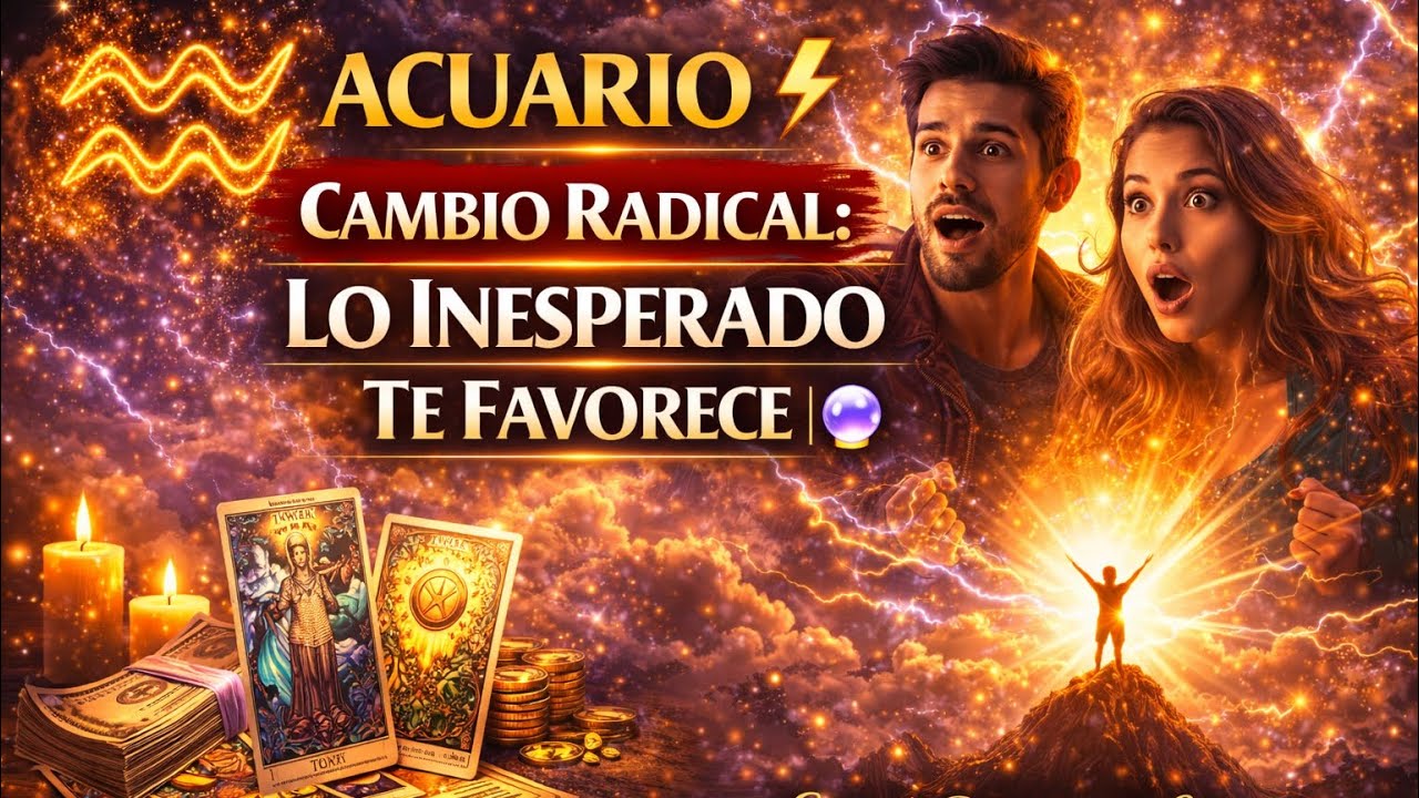  ♒ Acuario  - Cambio  Radical ⚡ | Lo Inesperado Te Favorece | Tarot 🔮