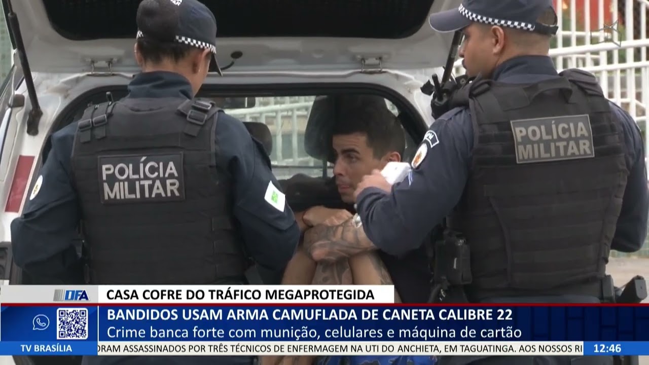 DF ALERTA -  Bandidos usam arma camuflada de caneta calibre 22