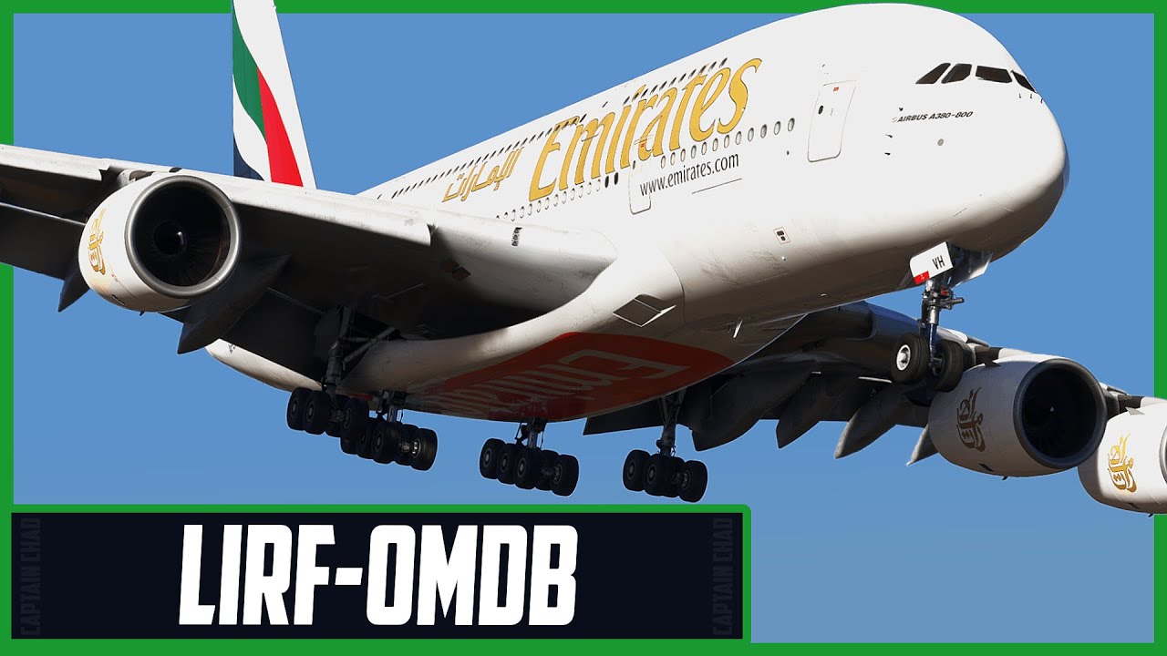 MSFS2024 | Real World Emirates OPS | HEAVY Airbus Week: A380 | Rome - Dubai | MKStudios Rome V2
