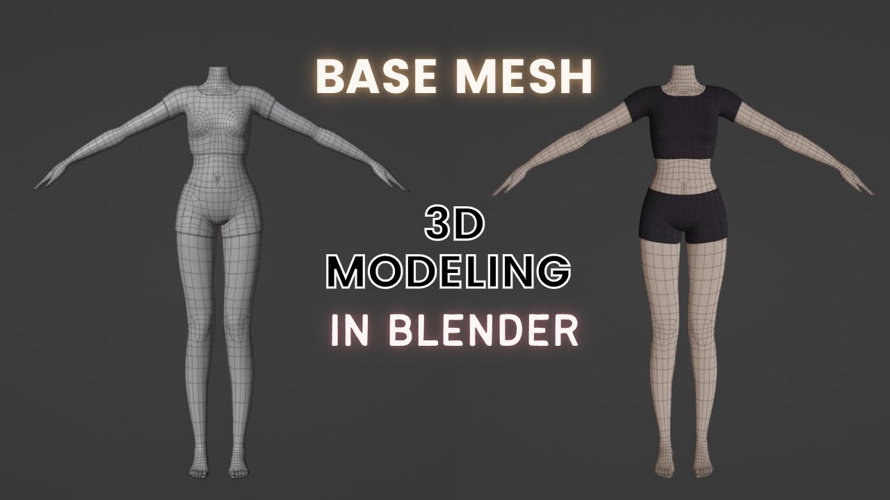 Body base mesh 3d modeling | practice | blender | again