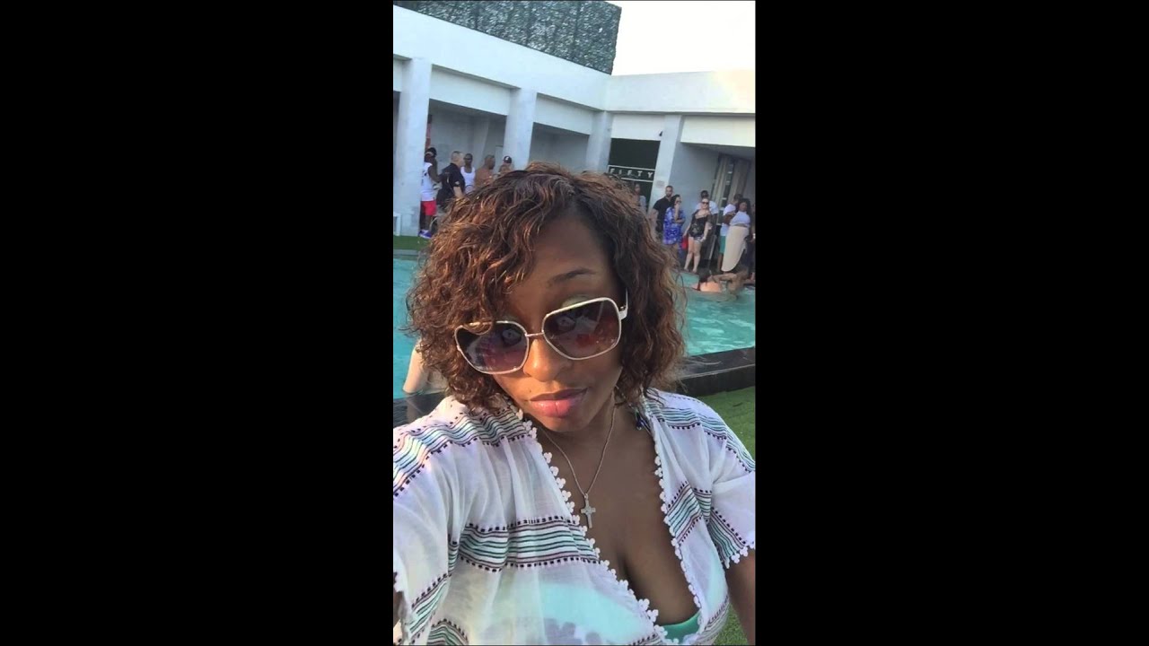 Roof top pool party fun Detroit lady who love Miami