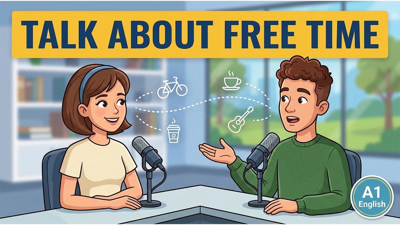 A1 English Listening Practice: Free Time | Easy Conversation for Beginners