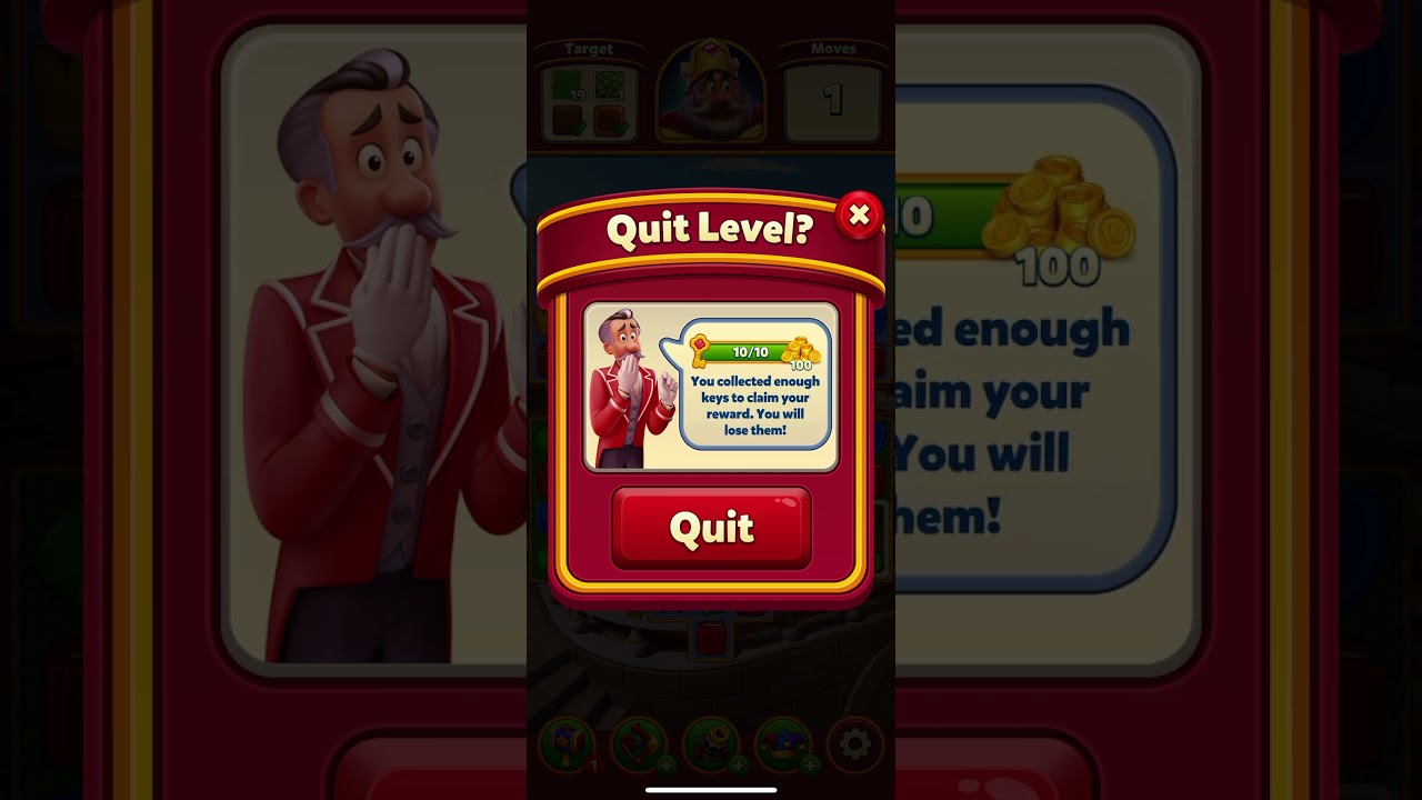 When you quit a level in Royal Match&hellip; #royalmatch #match3 #dreamgames #quit #iquit #fail