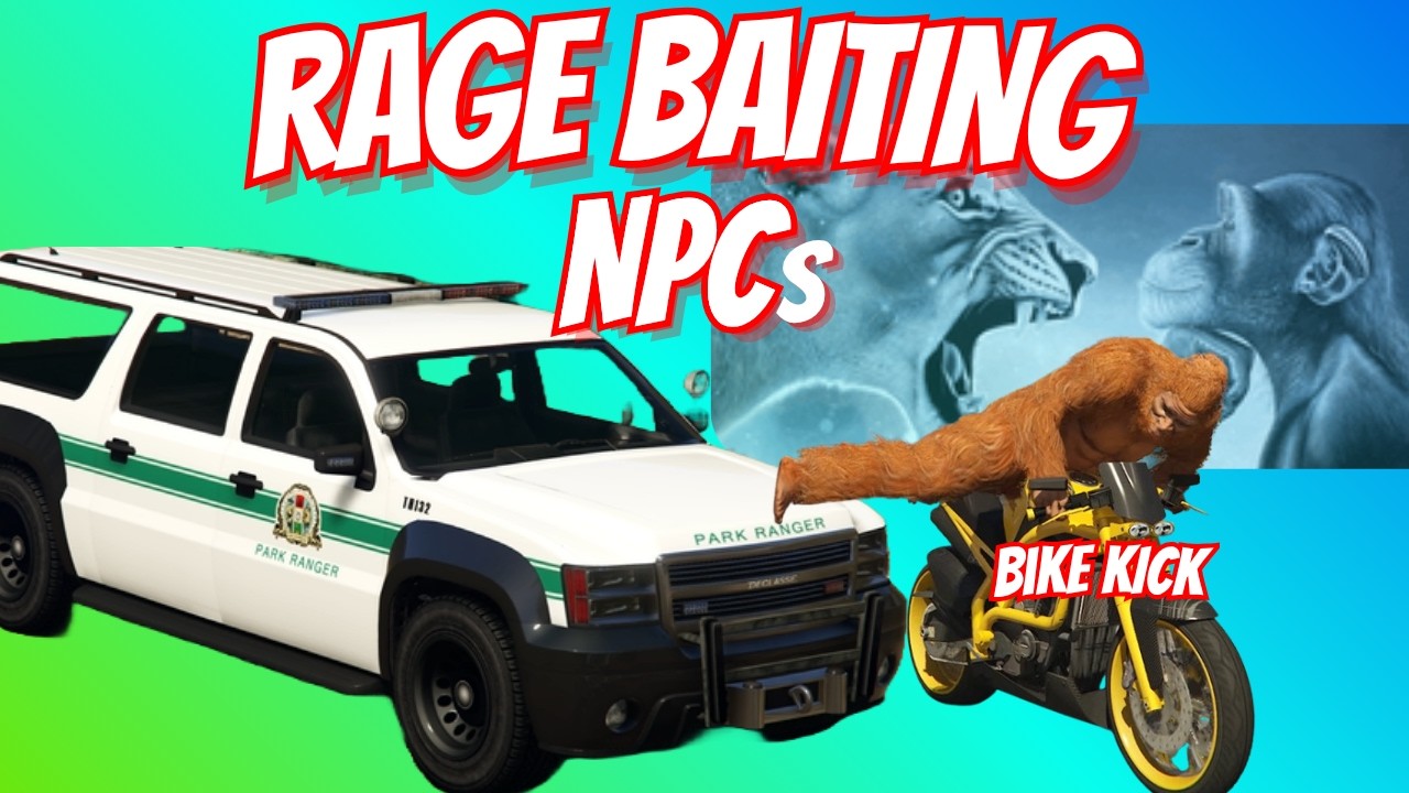 GTA 5: *Rage Baiting* Cops and NPCs with BIKE KICKS