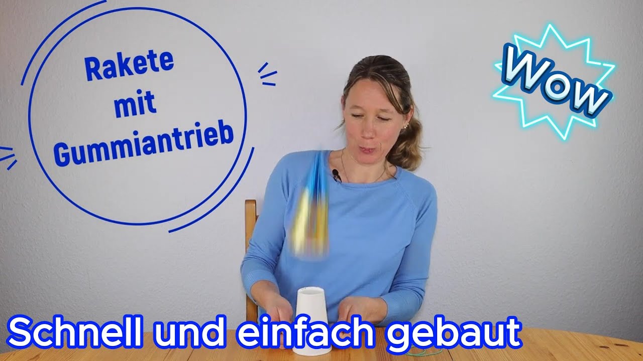 Forsche mit! Rakete mit Gummiband-Antrieb