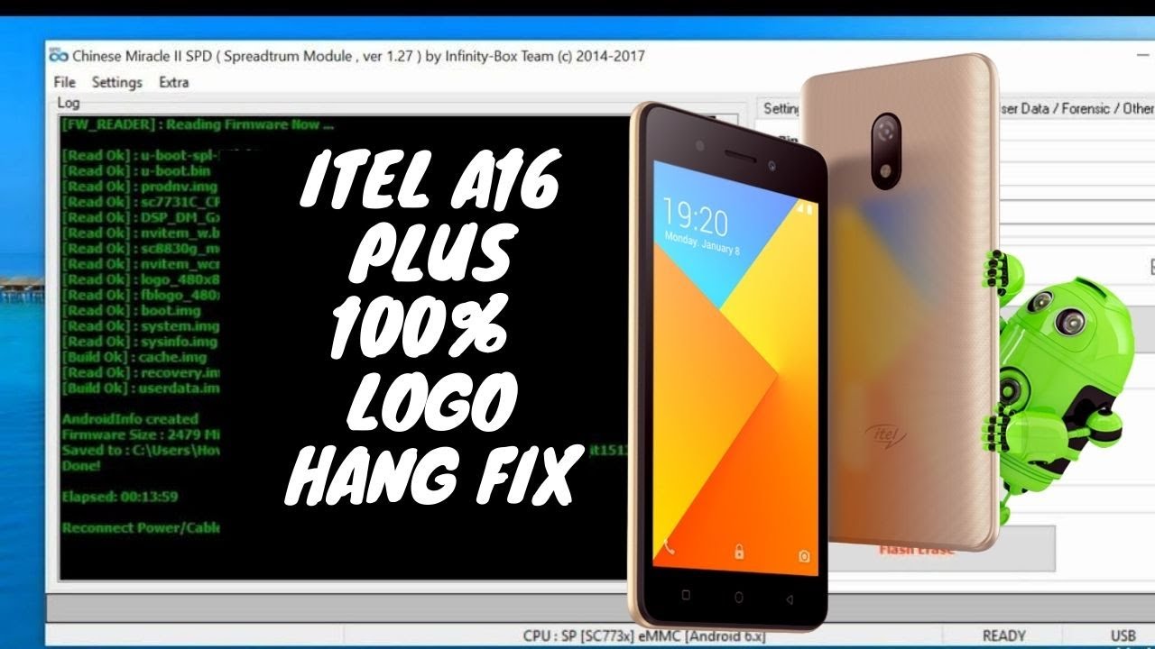 Itel A16 Plus Logo hang Solution 100% Tested | itel A16 plus hang on logo solution firmware
